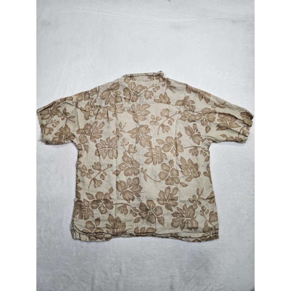 Reyn Spooner Mens Hawaiian Shirt Size XL Button Front 100%Linen FLAW - Picture 5 of 7